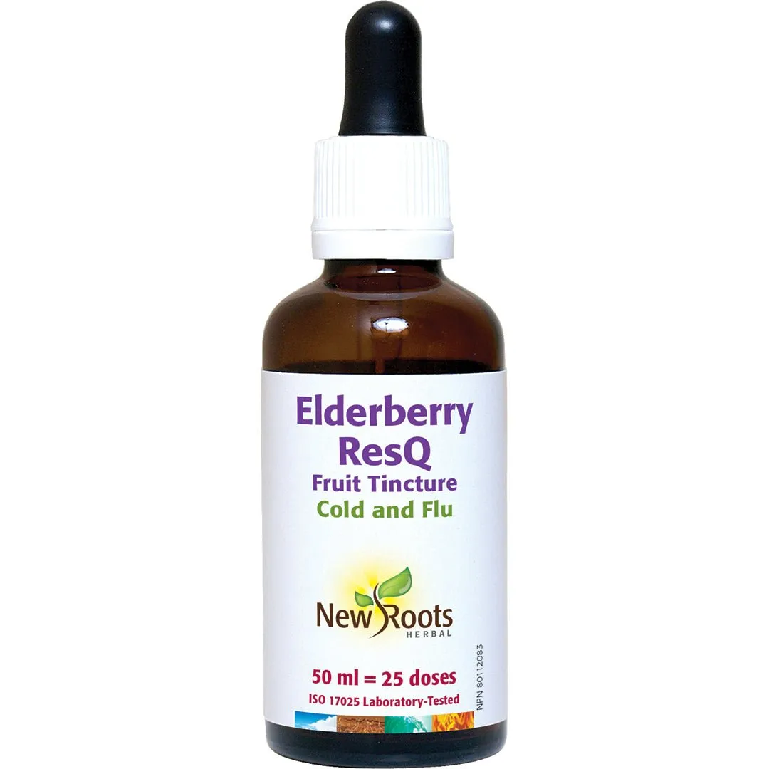 New Roots Elderberry ResQ Organic Flower Tincture 50mL