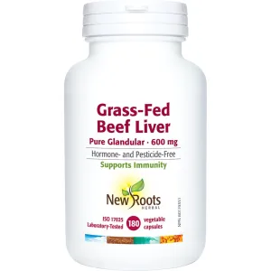 New Roots Grass-Fed Beef Liver 180 Veg Capsules