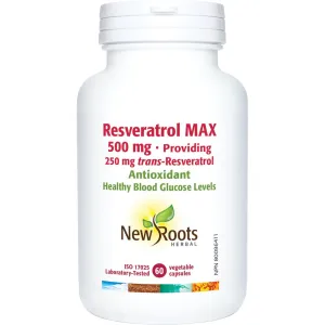 New Roots Resveratrol MAX 60 Veg Capsules