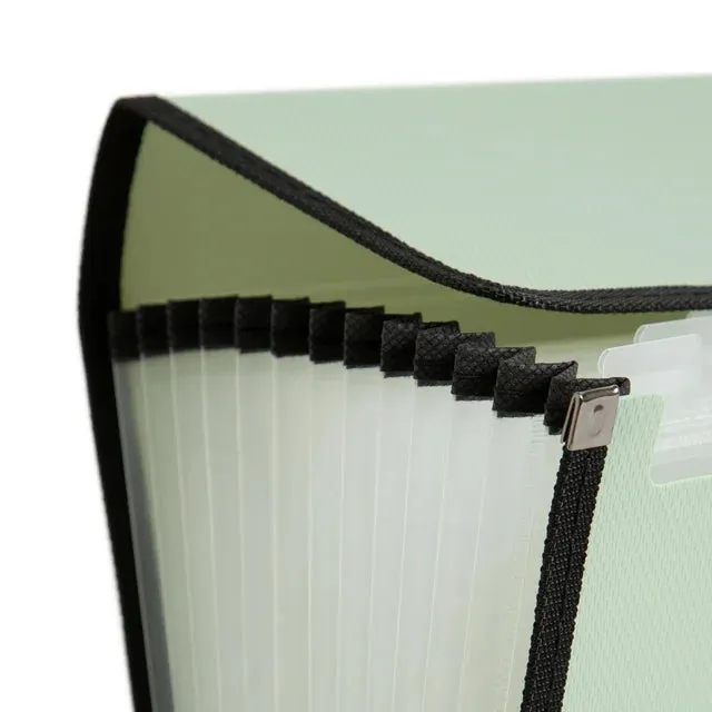 NEW U Brands Performance Poly 13 Pocket File Folder, Olive
