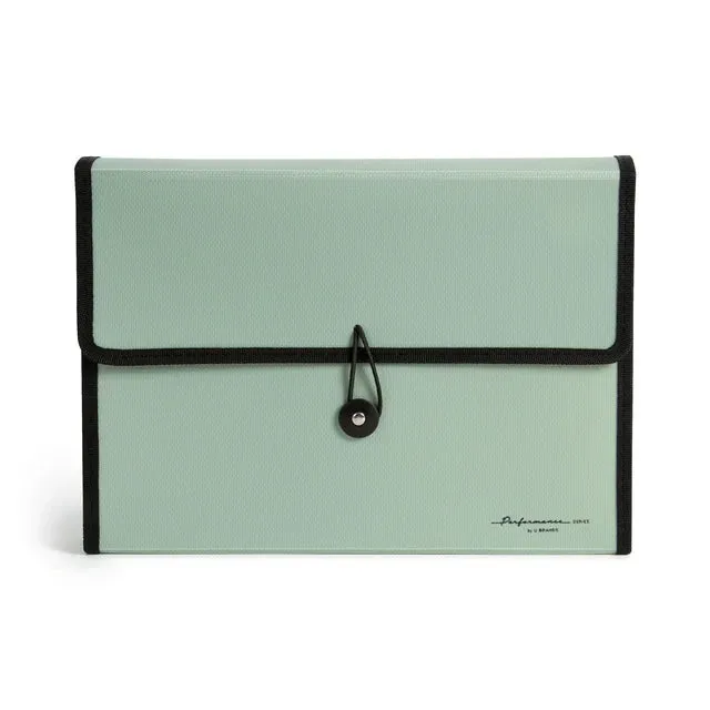 NEW U Brands Performance Poly 13 Pocket File Folder, Olive