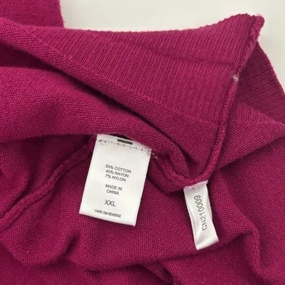 New York &amp; Company Cardigan XXL Red Dynamic Button Preppy Dark Academia Y2K Boho