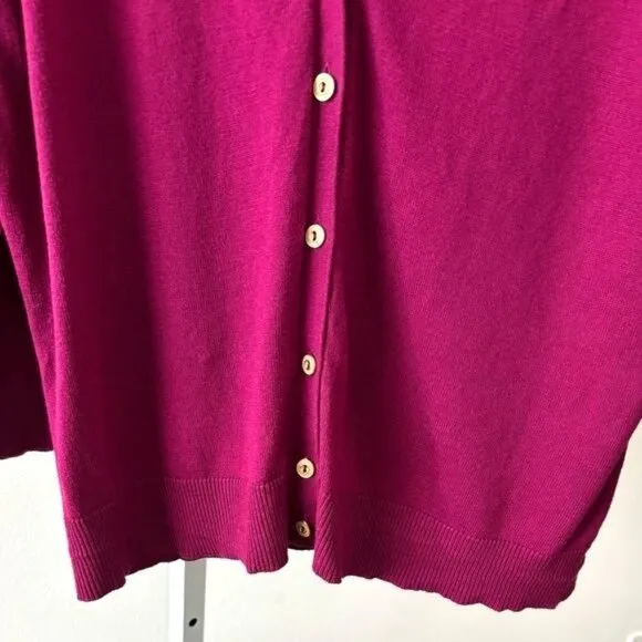 New York &amp; Company Cardigan XXL Red Dynamic Button Preppy Dark Academia Y2K Boho