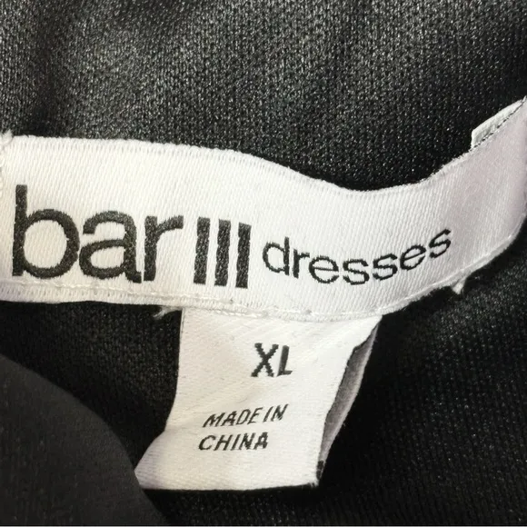 NWT Bar III Sparkly Sequin Black Velvet Mini Party Dress XL