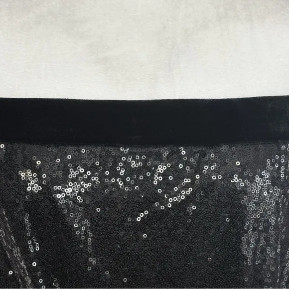 NWT Bar III Sparkly Sequin Black Velvet Mini Party Dress XL