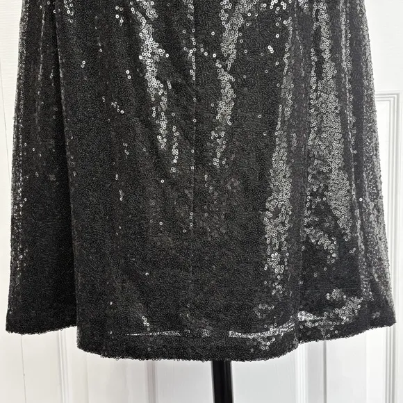 NWT Bar III Sparkly Sequin Black Velvet Mini Party Dress XL