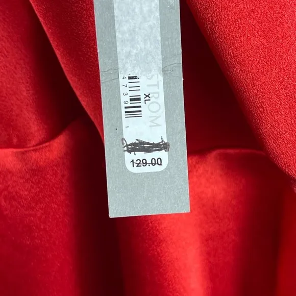 Nwt Chelsea28 Sleeveless Ruched Faux Wrap Silky Midi Dress Size XL