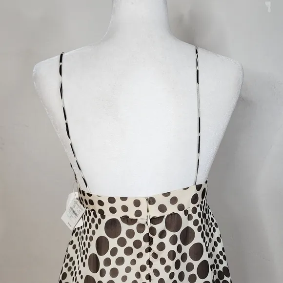 NWT Milly of New York 100% Silk Polka Dot Fit n Flare Dress Size 4