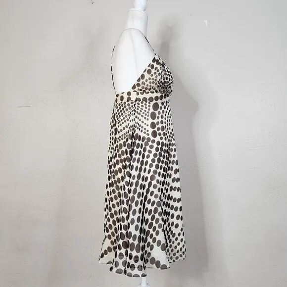 NWT Milly of New York 100% Silk Polka Dot Fit n Flare Dress Size 4
