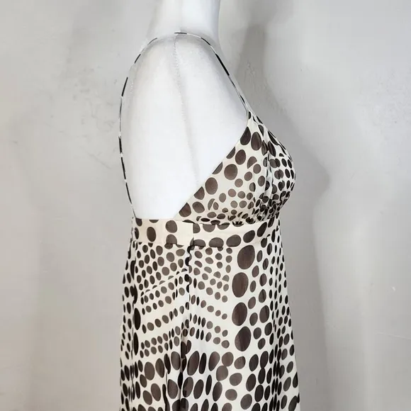 NWT Milly of New York 100% Silk Polka Dot Fit n Flare Dress Size 4