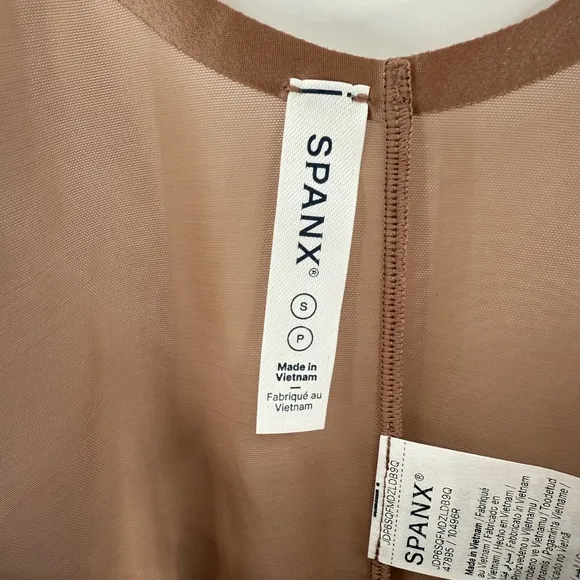 NWT Spanx Cafe Au Lait Satin-X Open Bust Cami