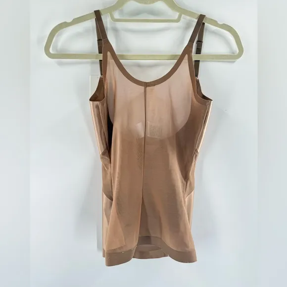 NWT Spanx Cafe Au Lait Satin-X Open Bust Cami