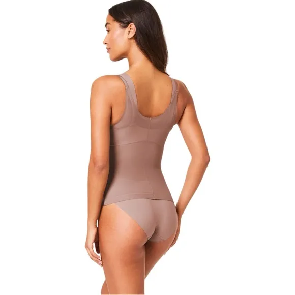 NWT Spanx Cafe Au Lait Satin-X Open Bust Cami