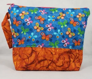 Orange Butterflies - Project Bag - Medium