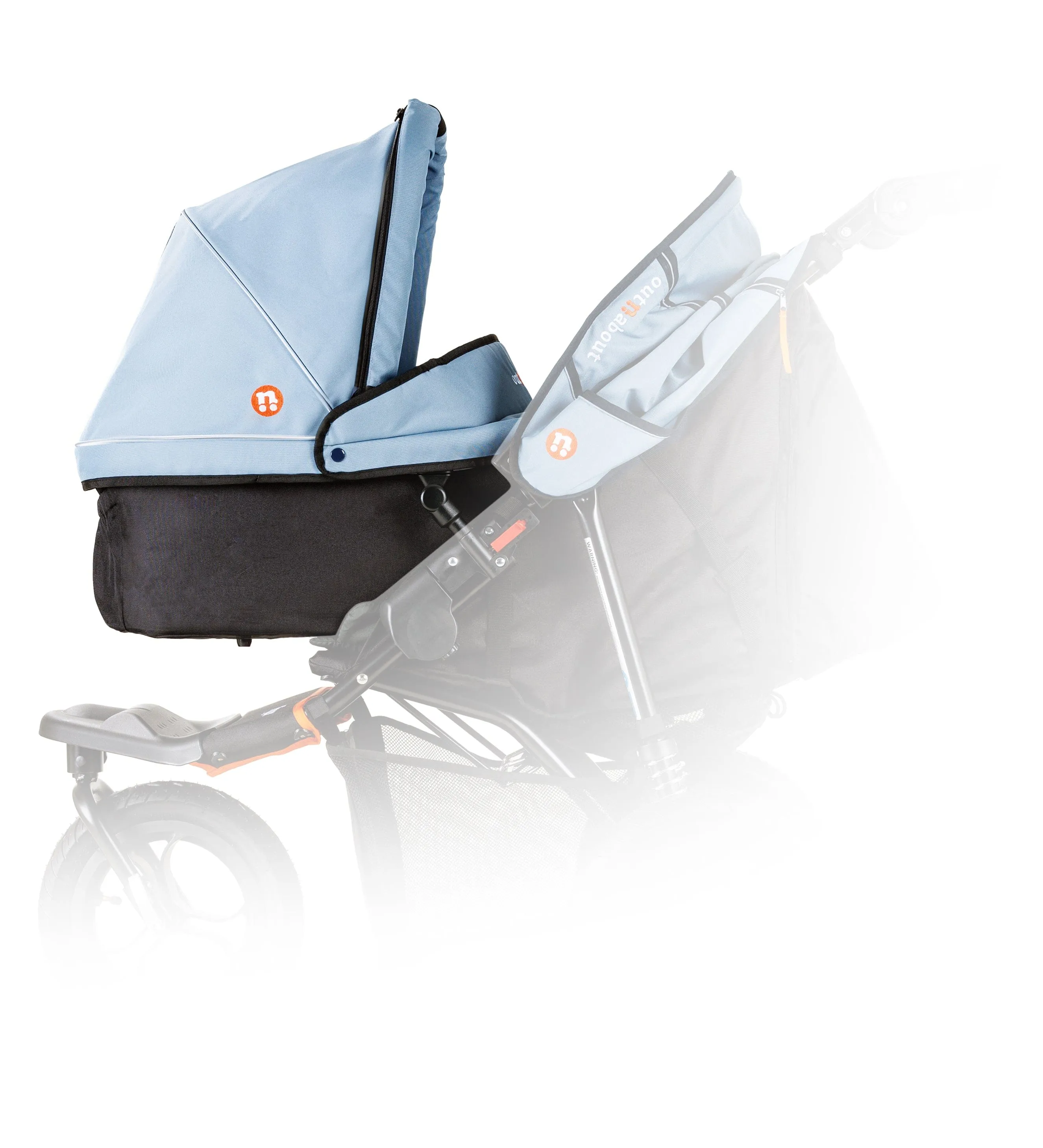 Out n About Nipper V5 Single Carrycot - Rocksalt Grey -  Please allow 10 days for delivery