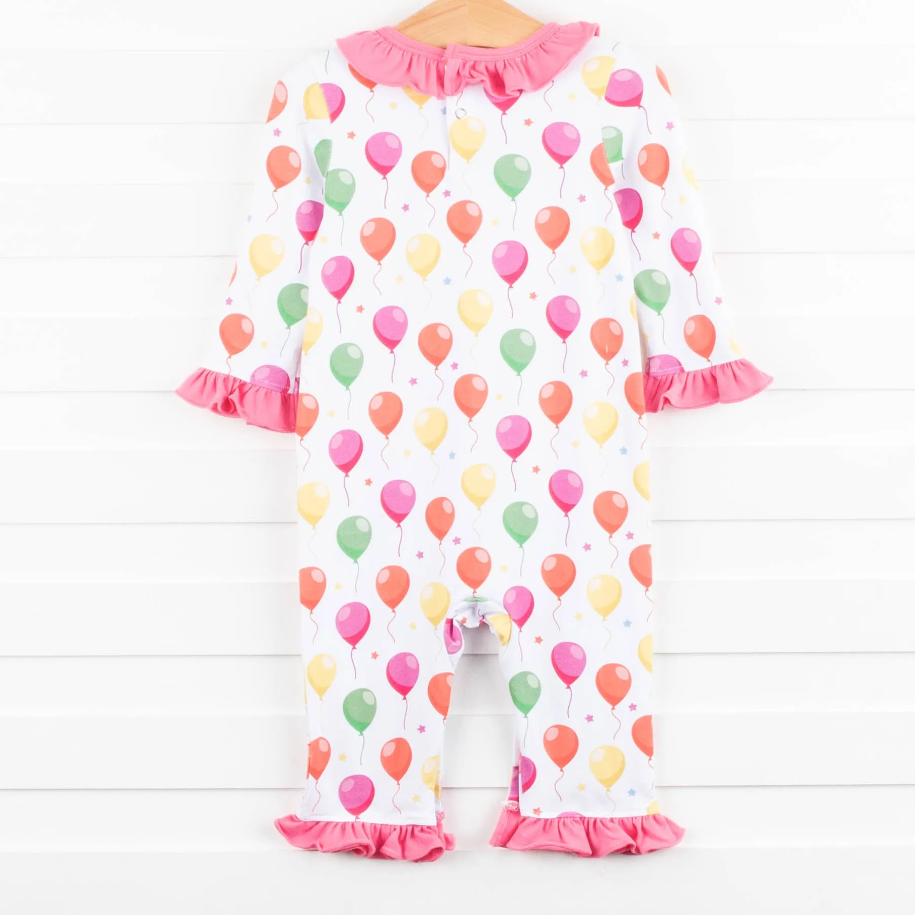 Party Time Ruffle Romper, Pink