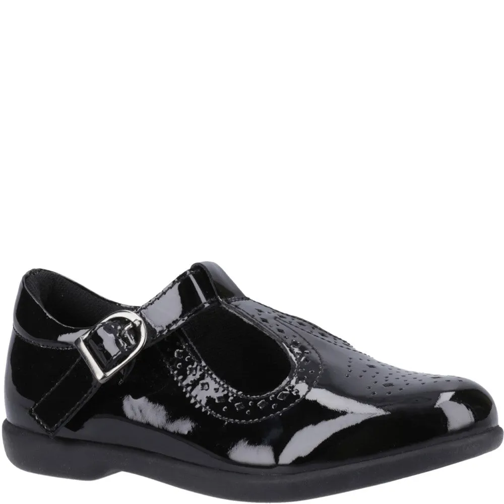 Patent Black Britney Junior School Shoes