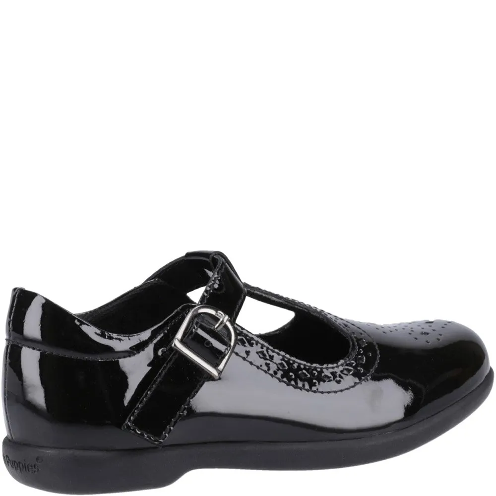 Patent Black Britney Junior School Shoes