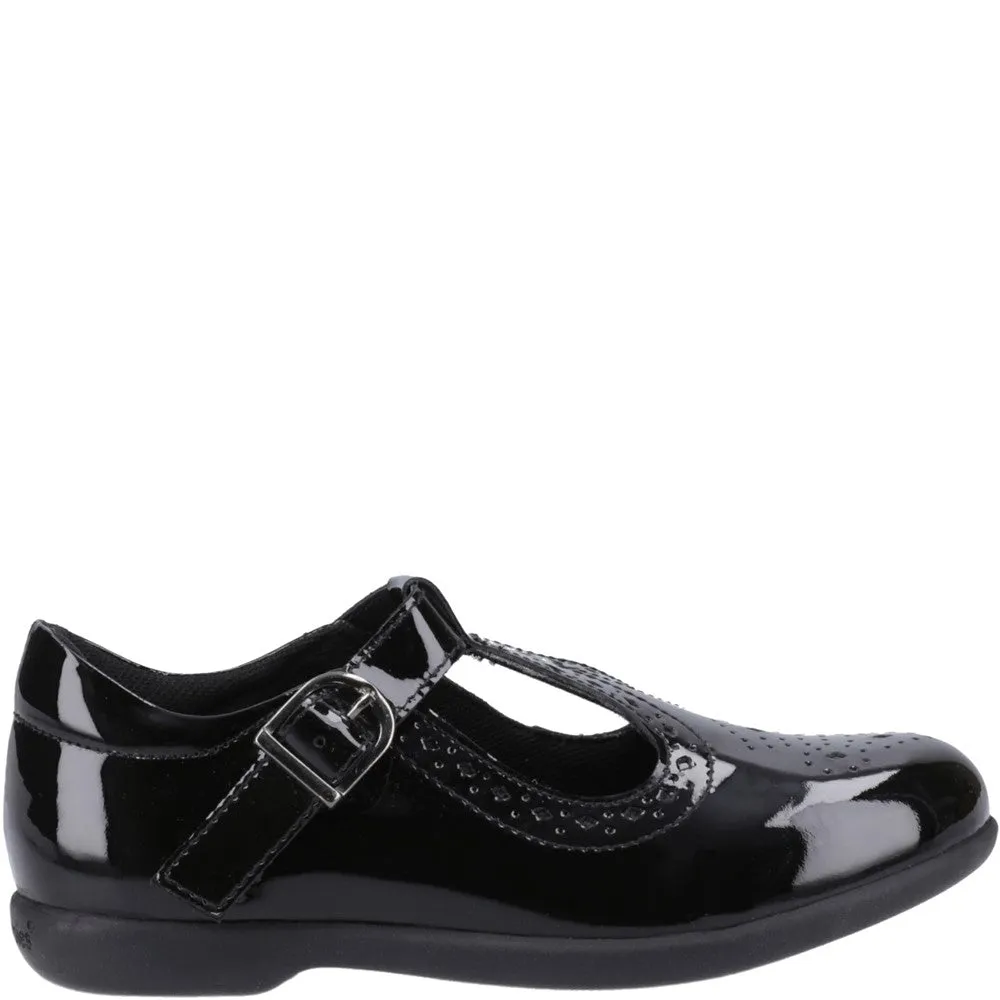 Patent Black Britney Junior School Shoes