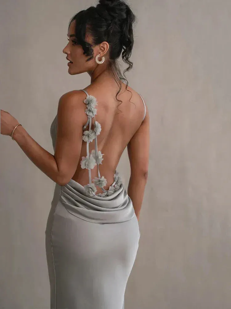 Pauline - Elegant Sultry Backless Maxi Dress