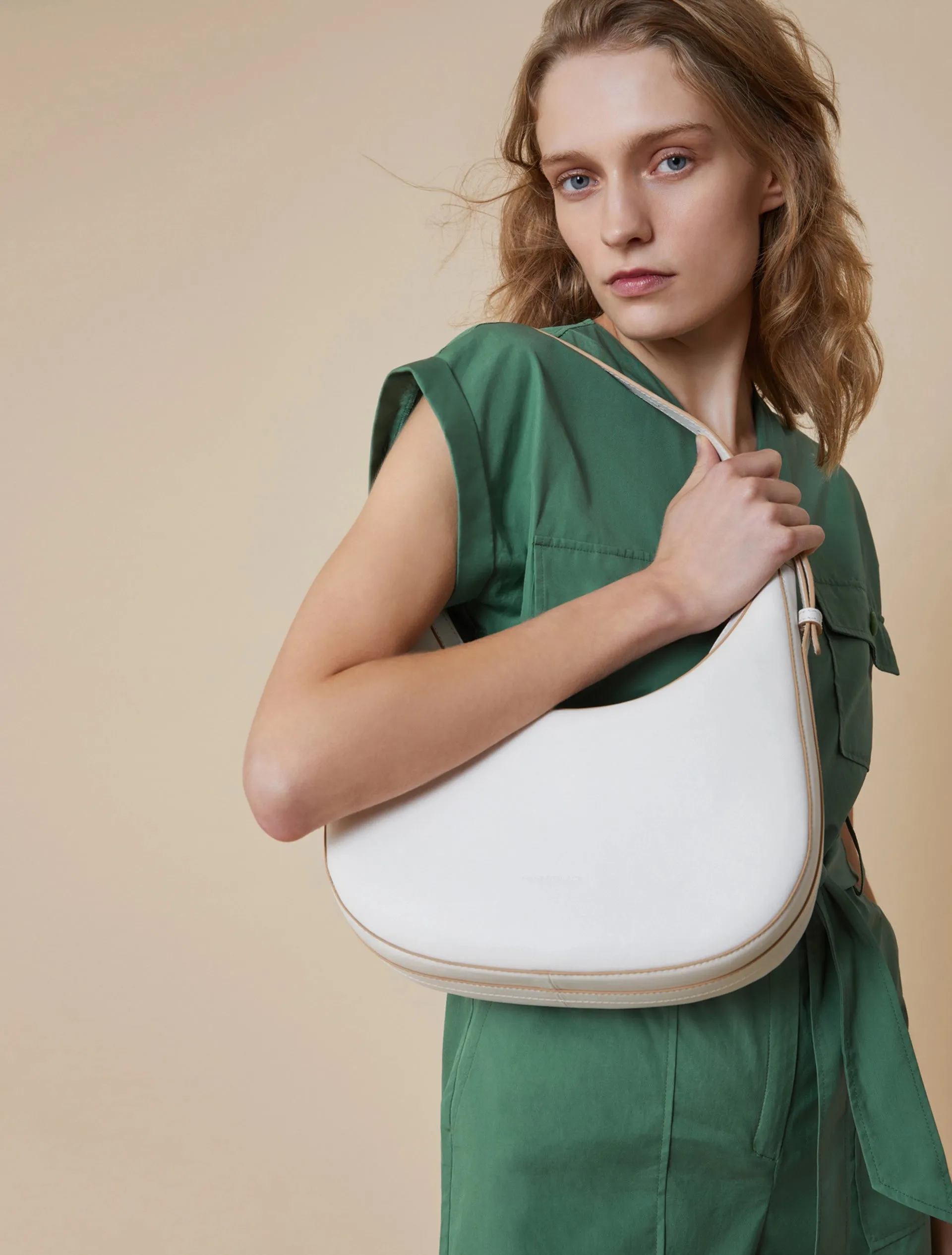 Penny Black Merce Off White Leather Handbag