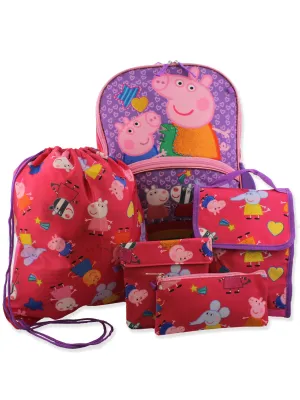 Peppa Pig 16" School Backpack Set