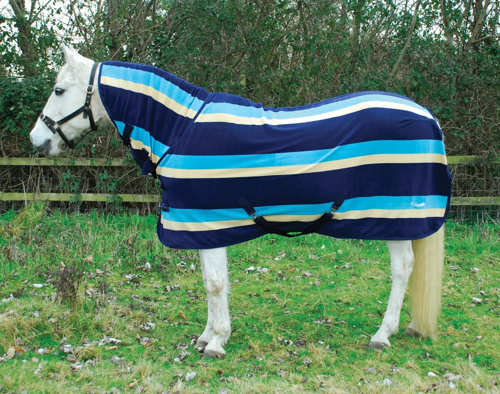 Personalised Equestrian Horse Pony Fleece Rug Cooler - Hearts Style