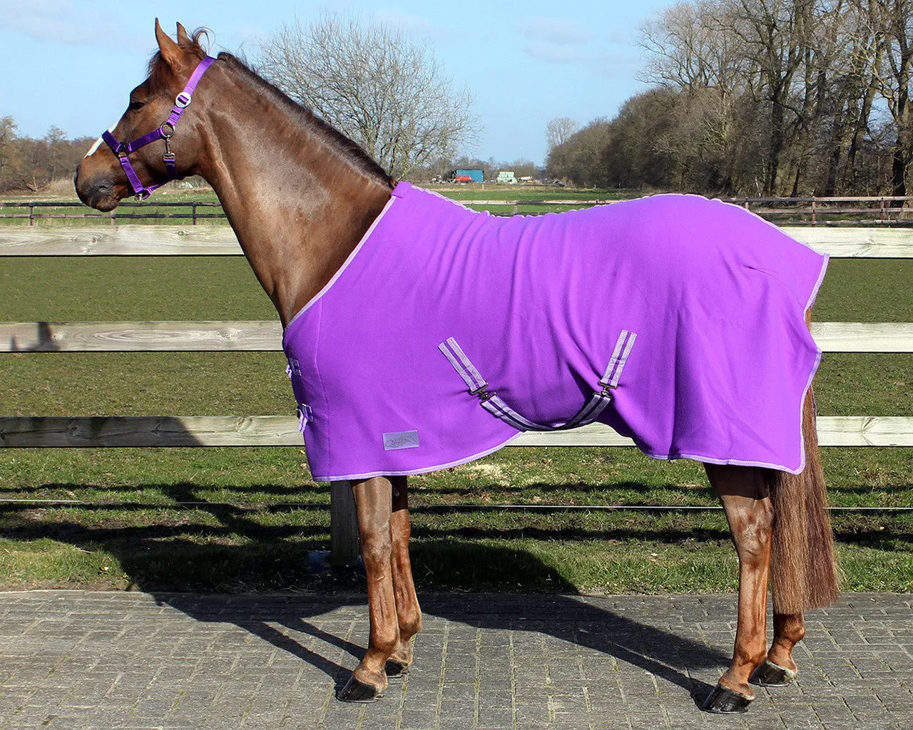Personalised Equestrian Horse Pony Fleece Rug Cooler - Hearts Style