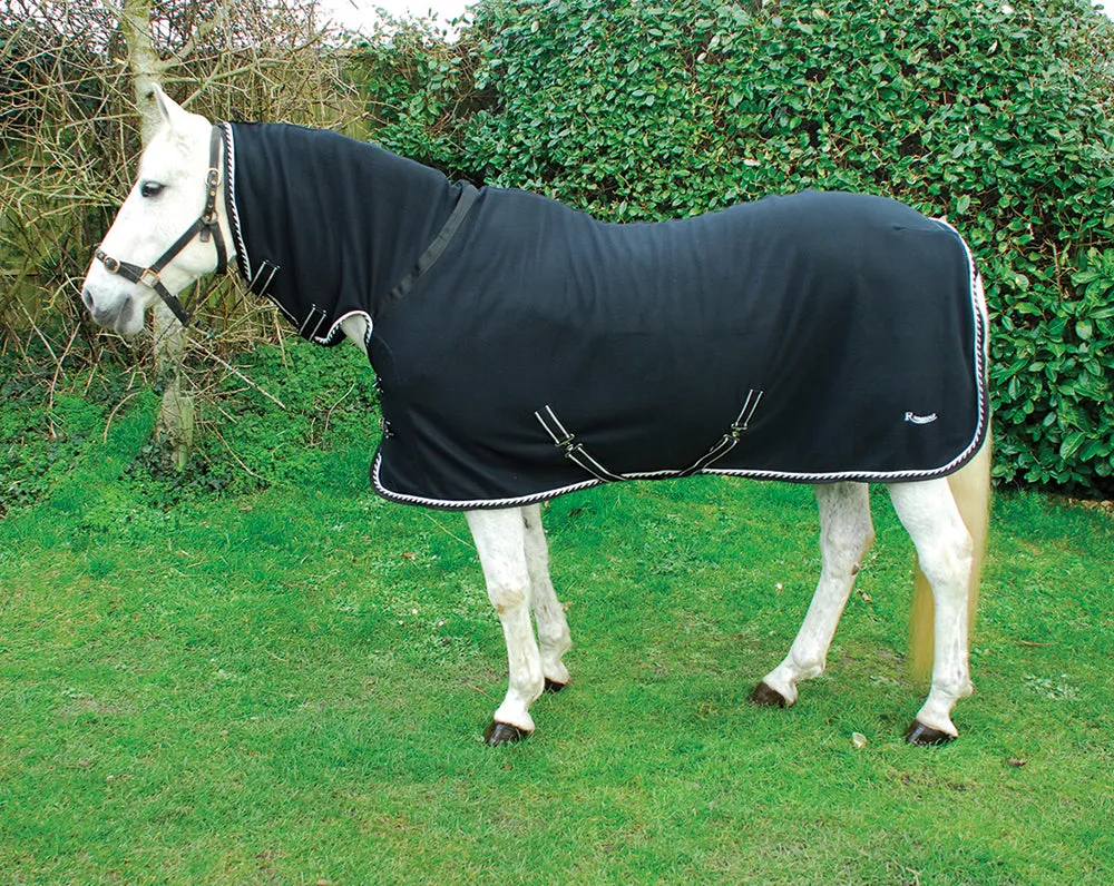 Personalised Equestrian Horse Pony Fleece Rug Cooler - Hearts Style