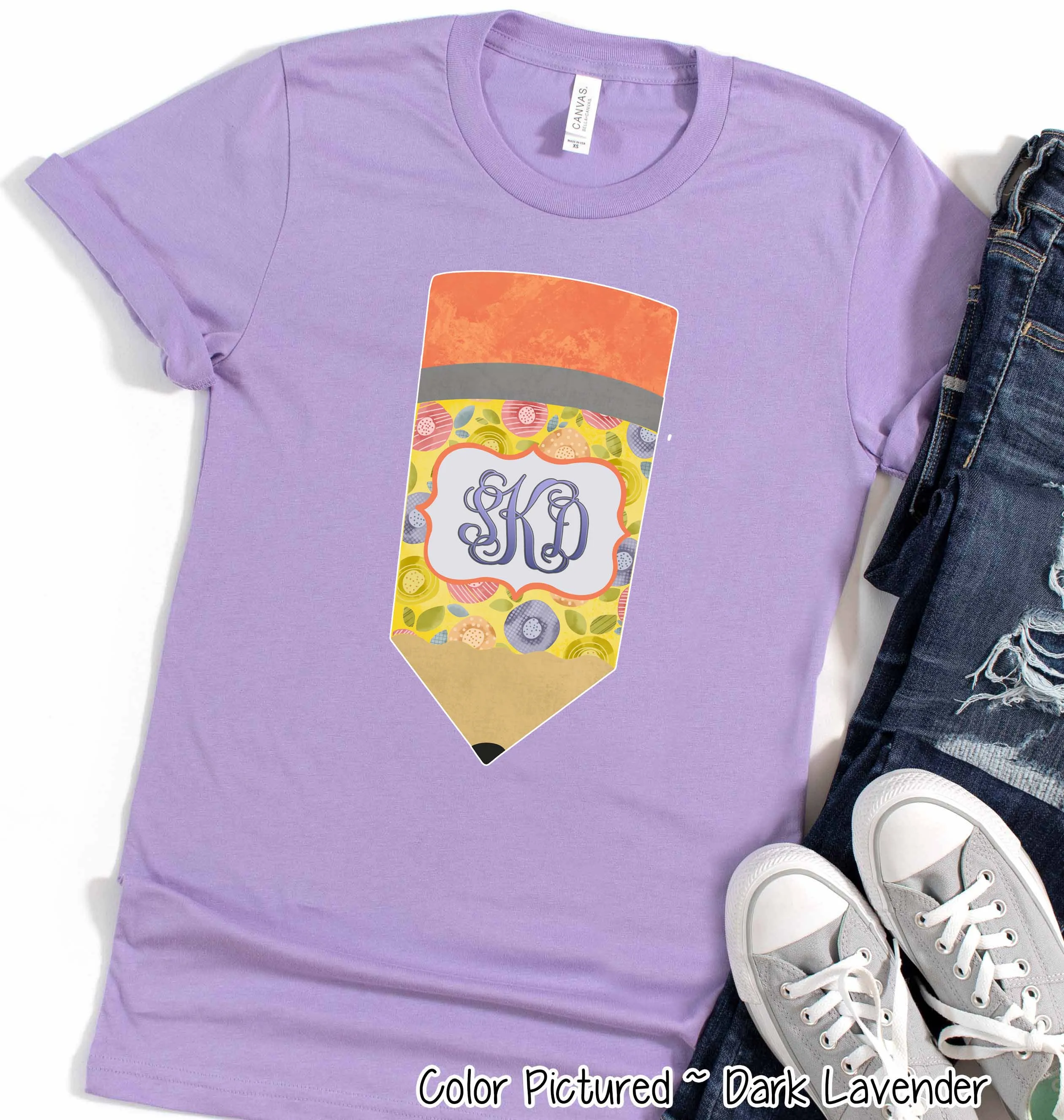 Personalized Pencil Back to School Tee