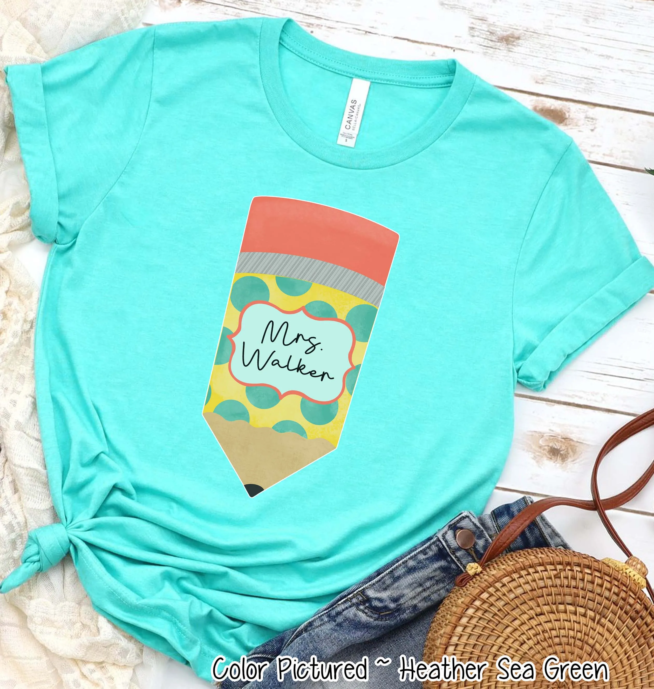 Personalized Pencil Back to School Tee