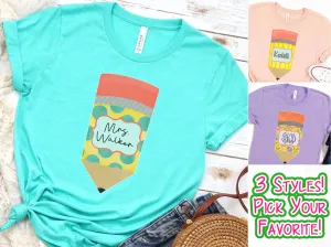 Personalized Pencil Back to School Tee