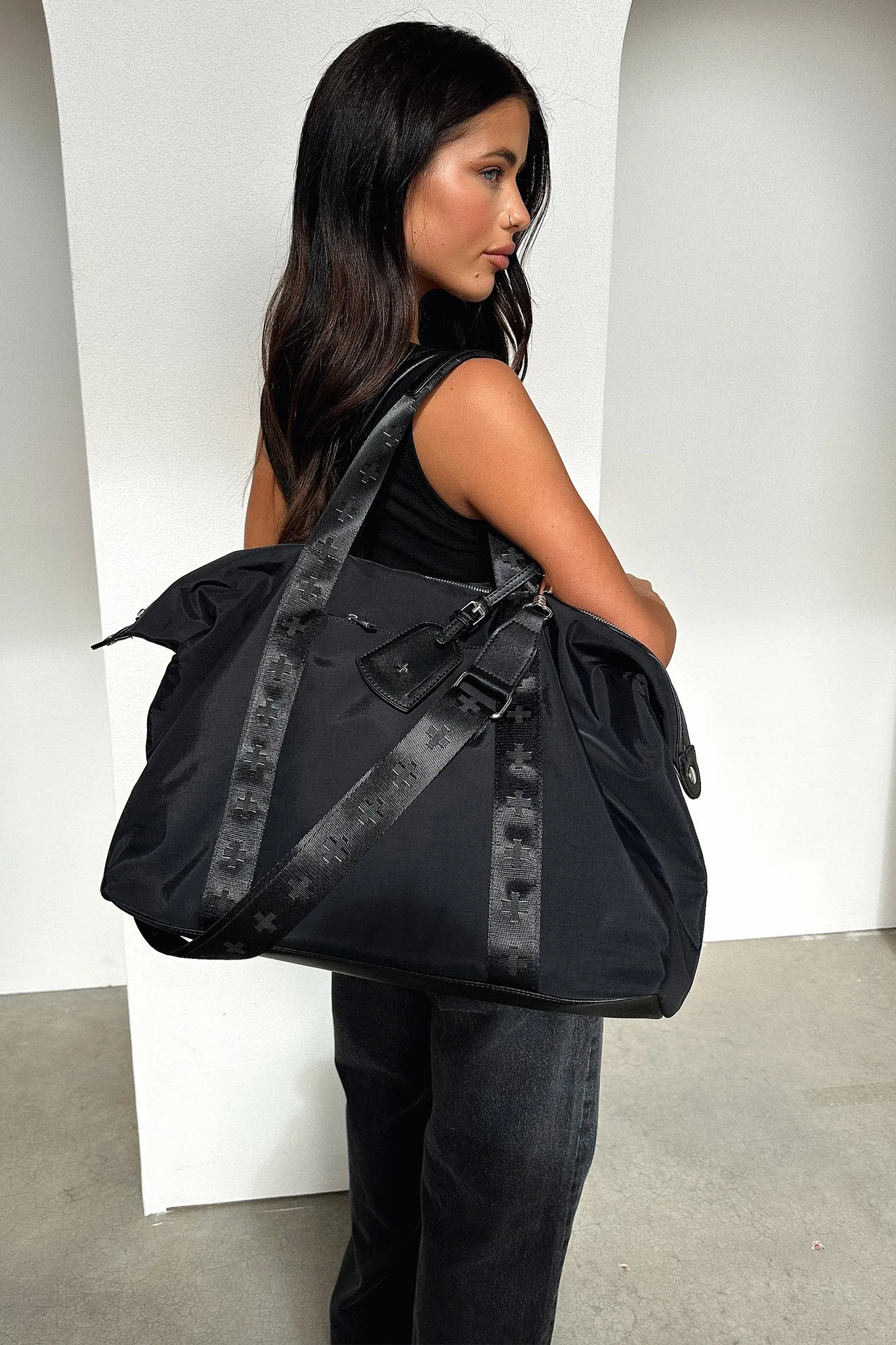 Peta   Jain Stayover Weekender Bag - Black/Silver