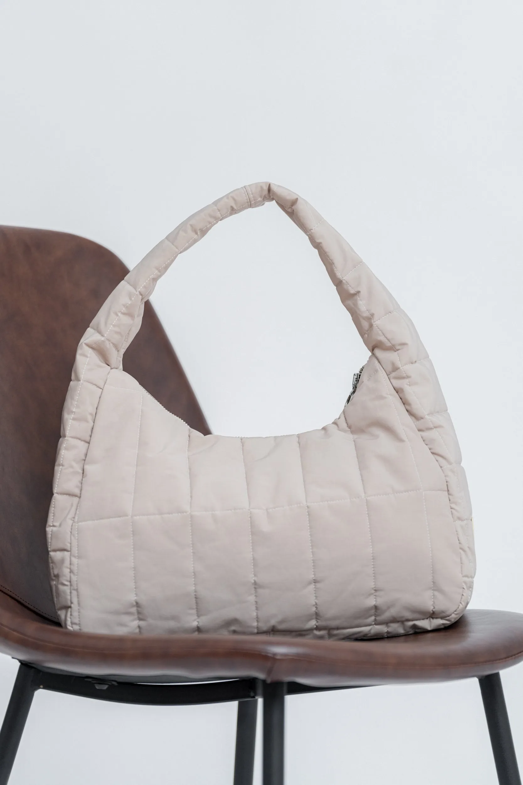 Pillow Upcycled Shoulder Bag Ashy Beige