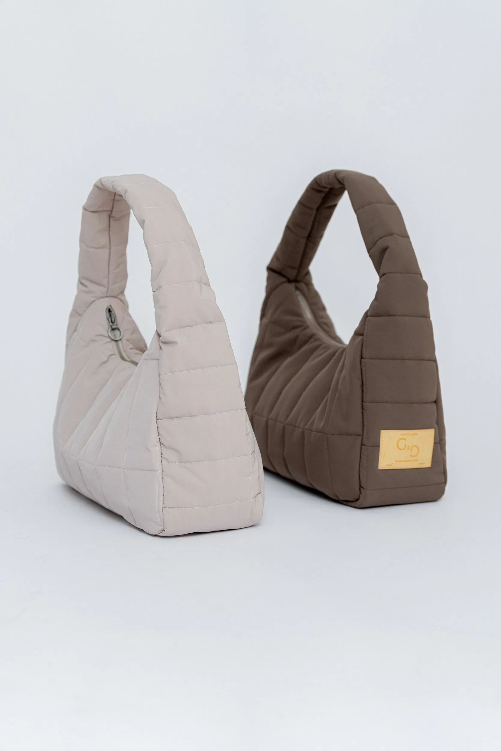 Pillow Upcycled Shoulder Bag Ashy Beige