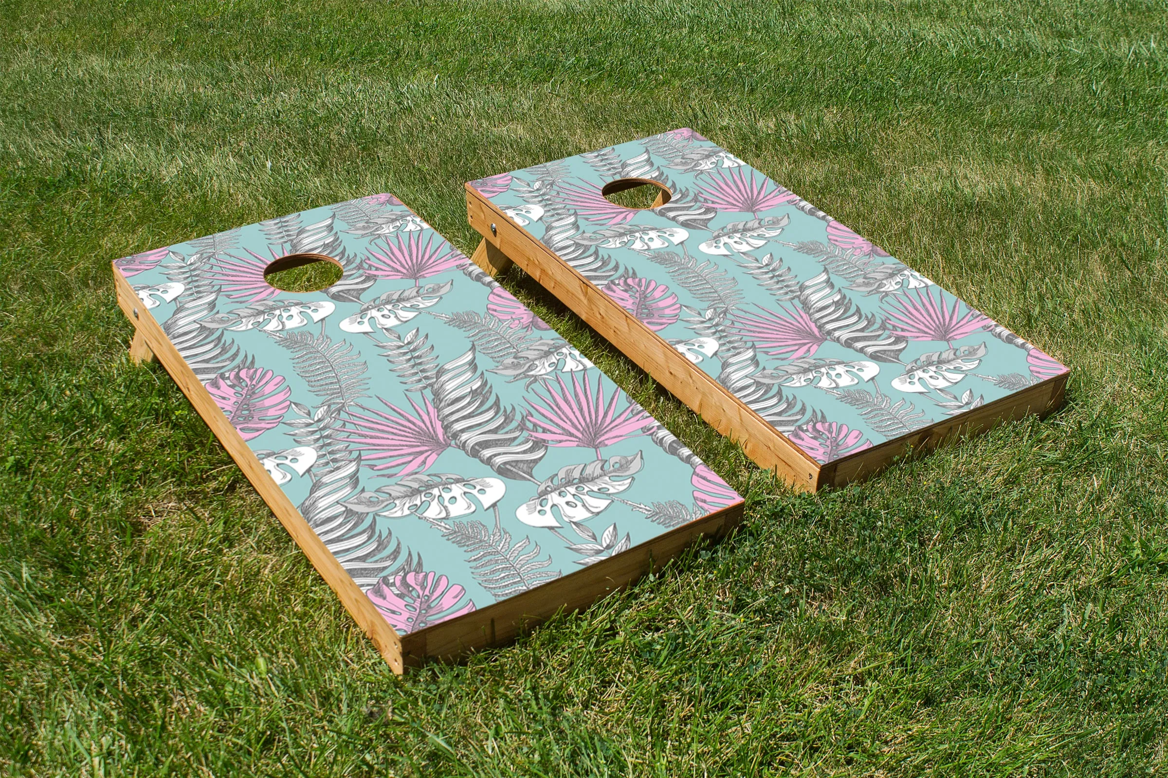 Pink and Blue Tropical Theme