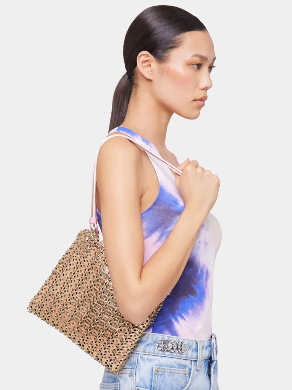 Pink and Gold 1969 Leather Flip Bag