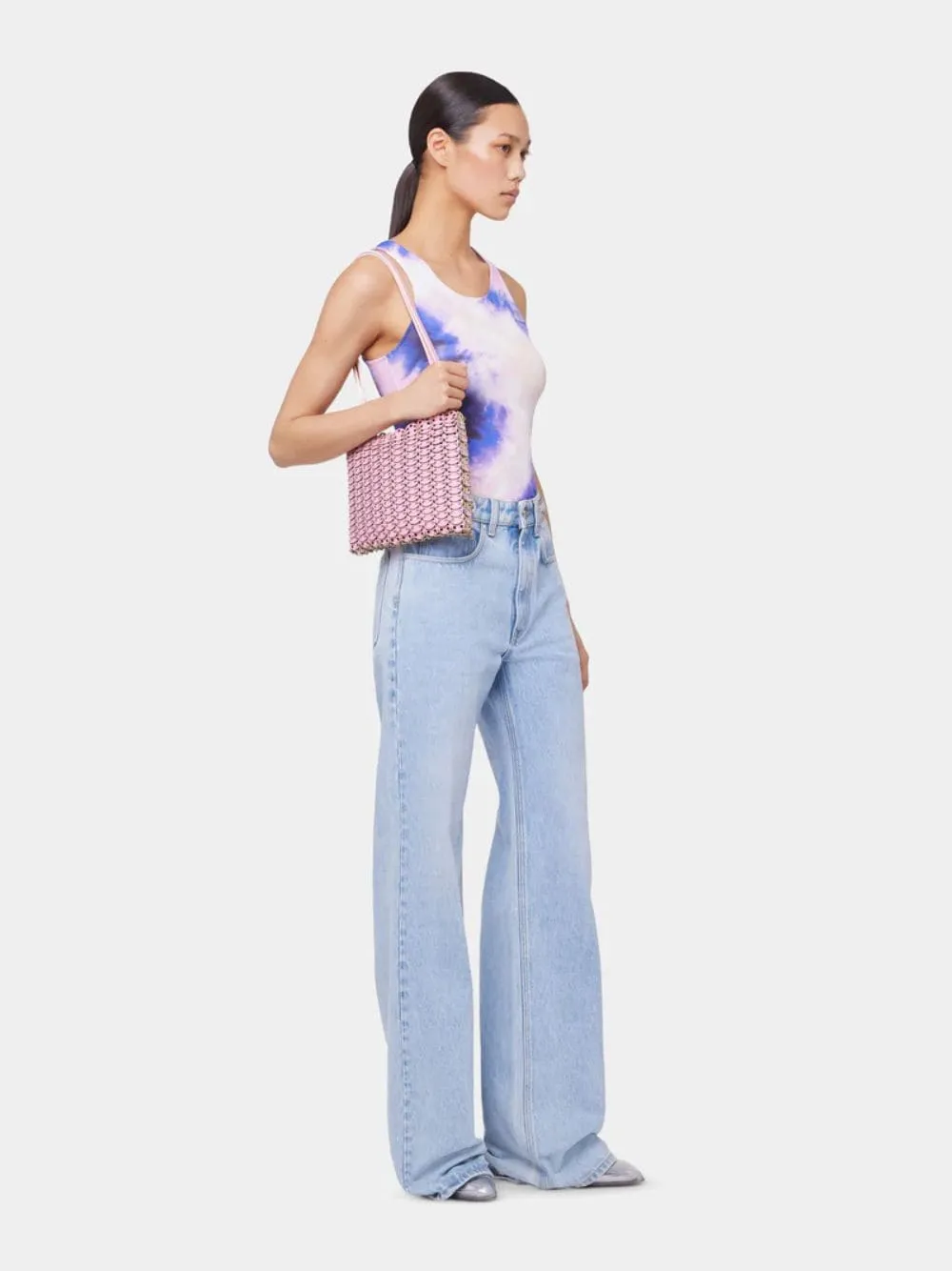 Pink and Gold 1969 Leather Flip Bag