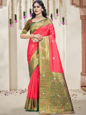 Pink Silk Saree