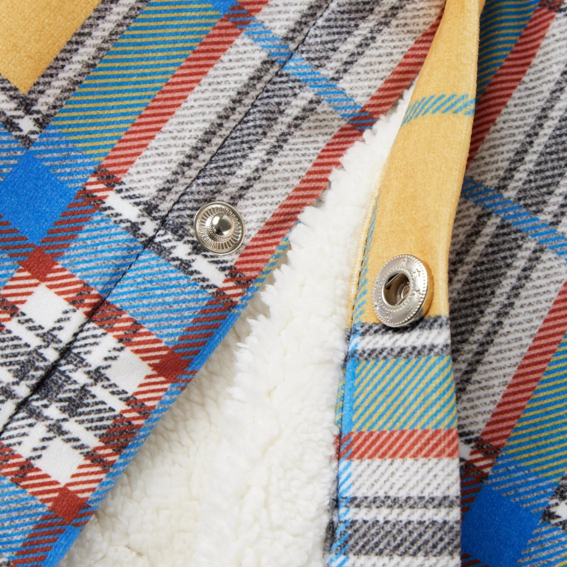 Plaid Button Down Flannel Shirt Jacket