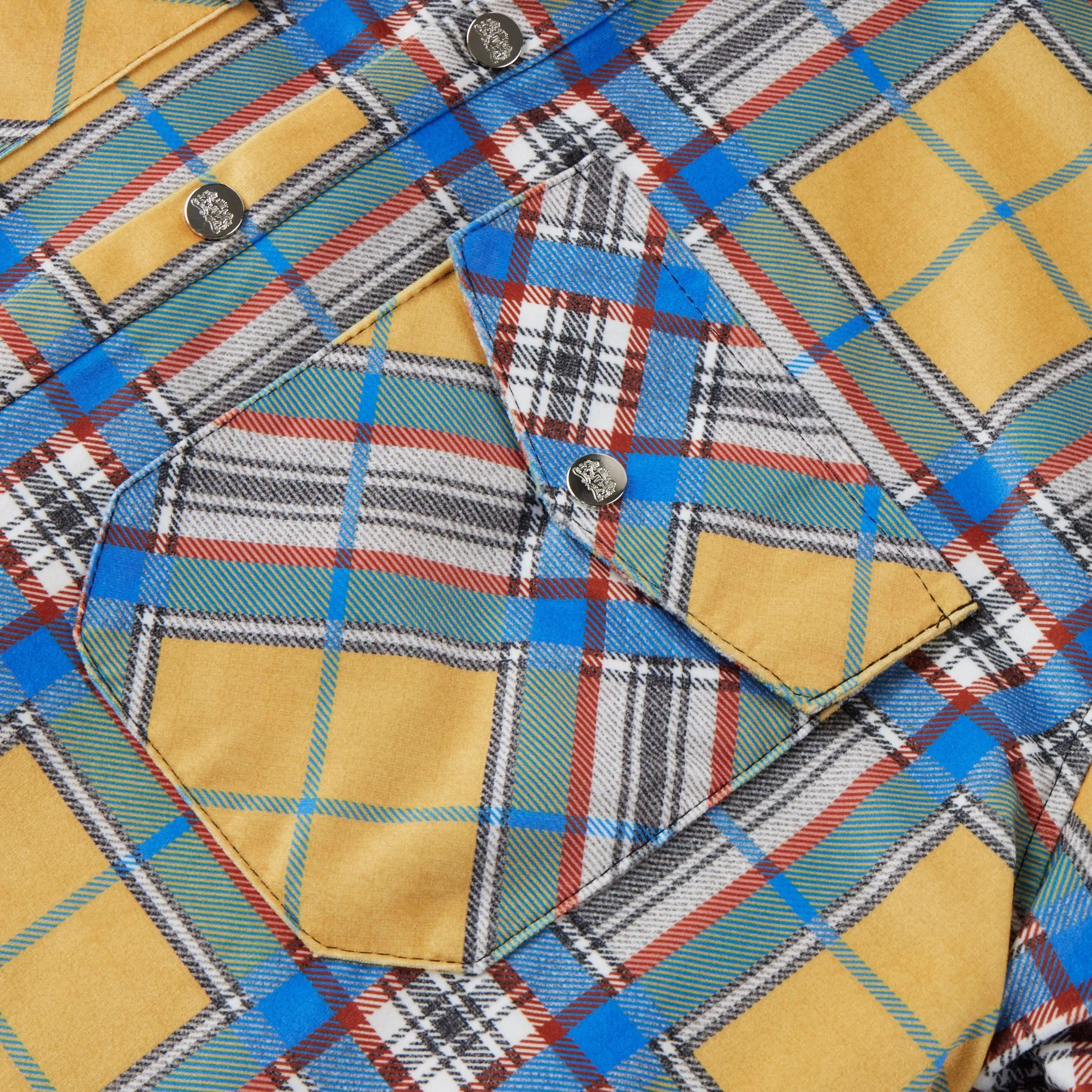 Plaid Button Down Flannel Shirt Jacket