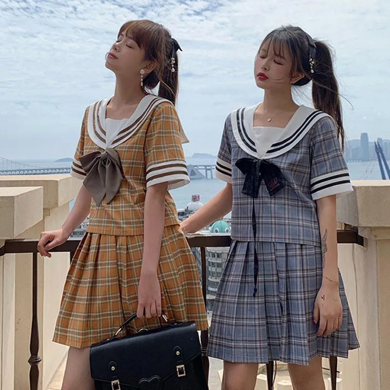 Plaid Couple School Uniform SD00243