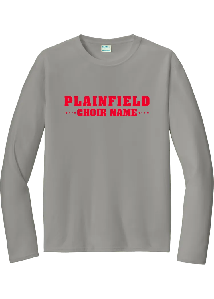 Plainfield Middle School Choir Name Design 2 Drifit Longsleeve Tee