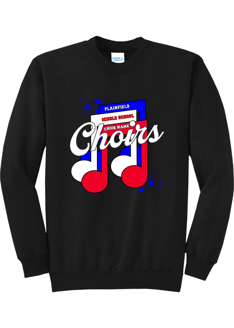 Plainfield Middle School Choirs Notes Crewneck