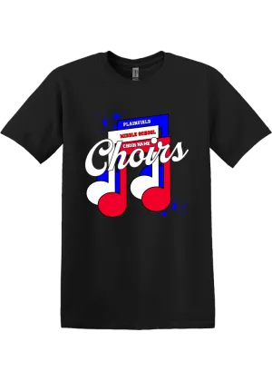 Plainfield Middle School Choirs Notes T-shirt