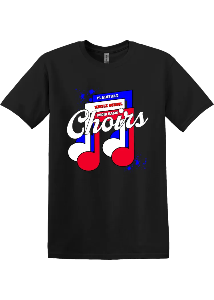 Plainfield Middle School Choirs Notes T-shirt