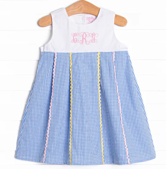 Pleated Party Dress, Blue