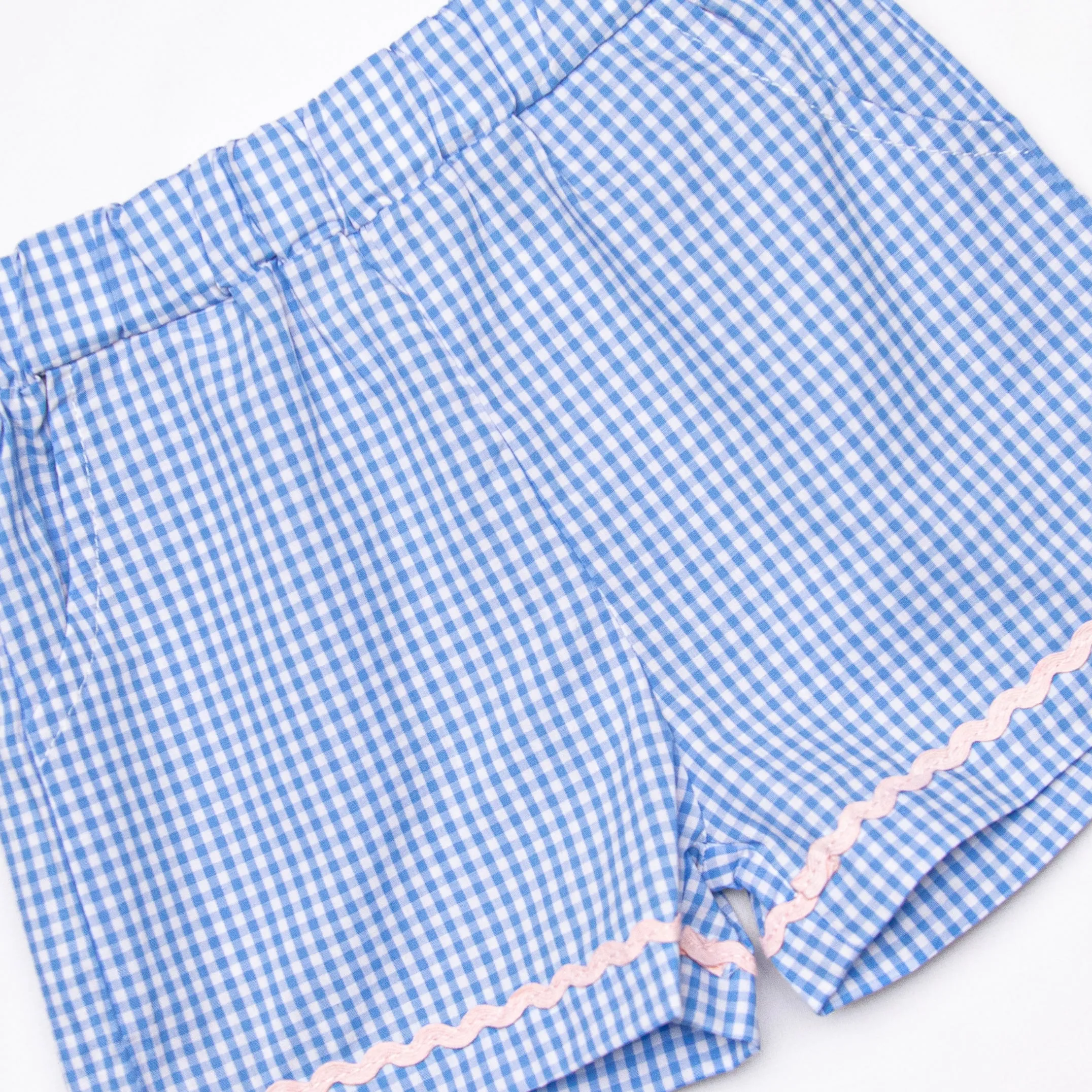 Pleated Party Short Set, Blue