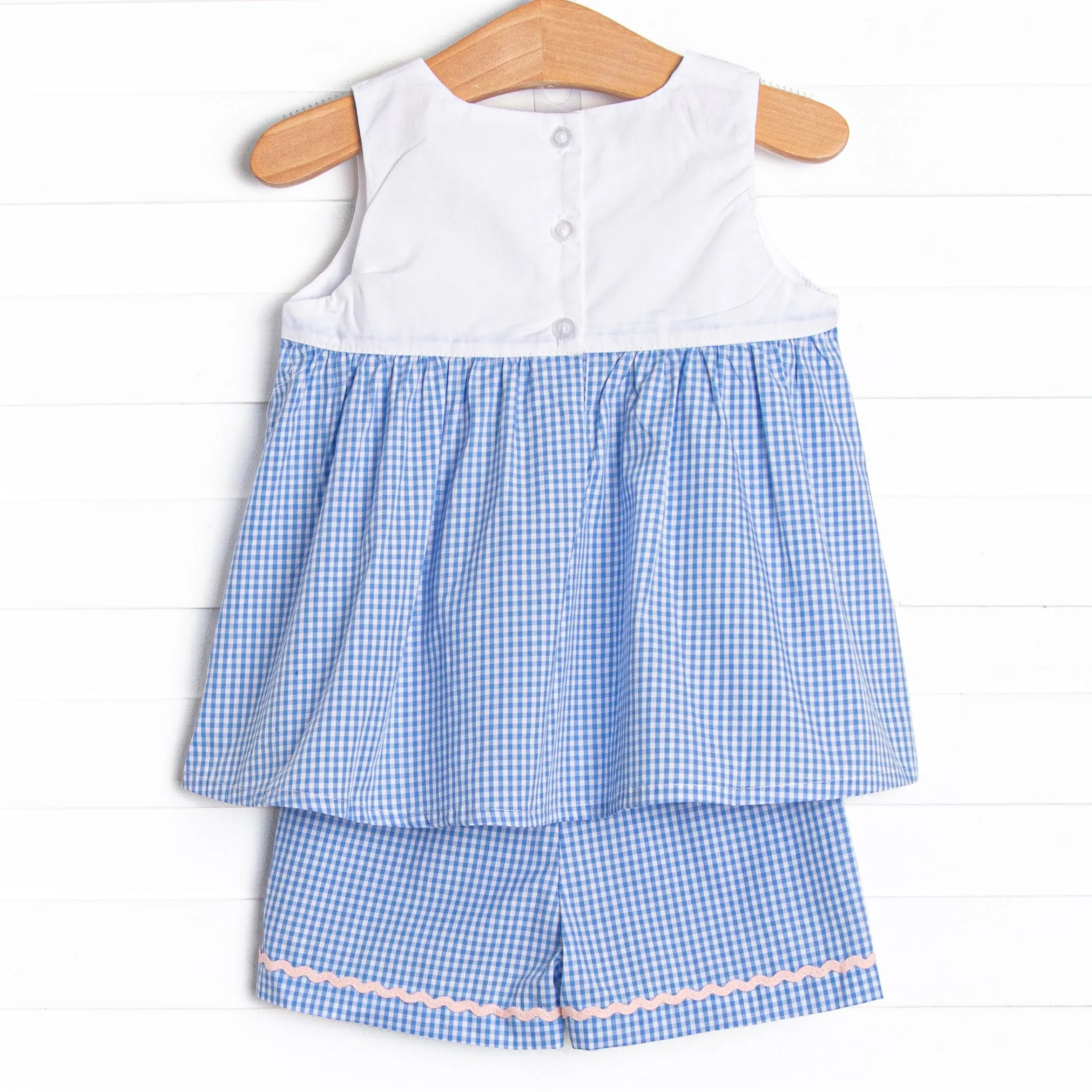 Pleated Party Short Set, Blue