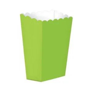 Popcorn Box Plain Green 5pcs (13 x 9.5 cm)